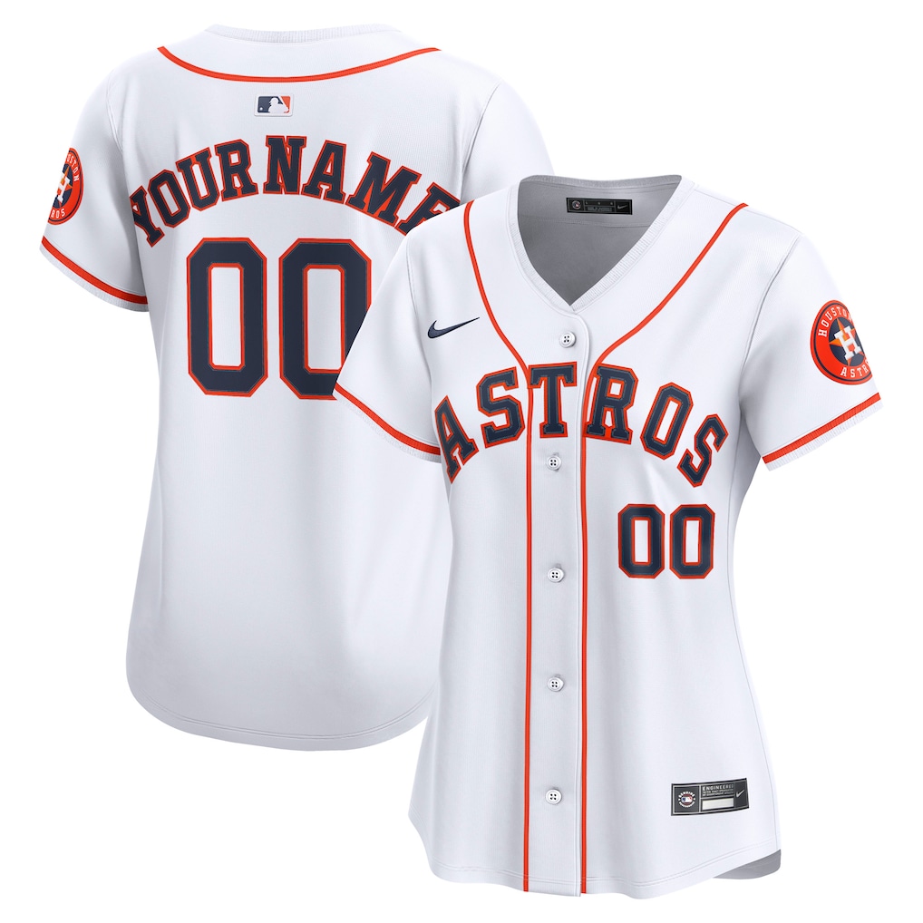 Houston Astros Nike Women's Home Limited Custom Jersey - White-1