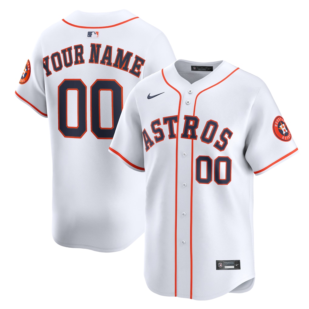 Houston Astros Nike Youth Home Custom Limited Jersey - White-1