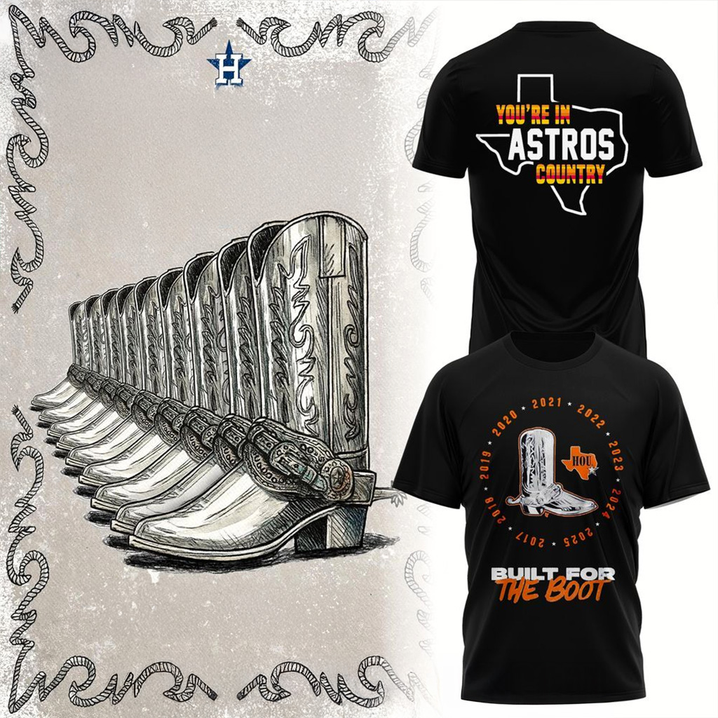 Houston Astros Silver Boot Dynasty 2025 T-Shirt Houston Astros Merch Gift For Men-1