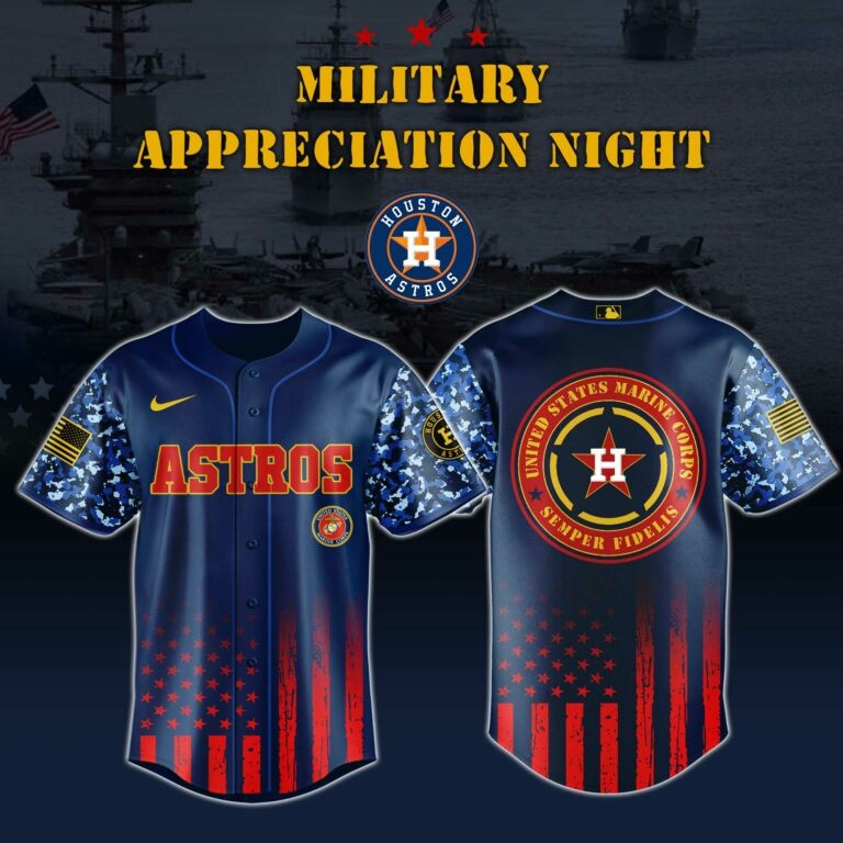 Houston Astros US Marine Corps Semper Fidelis Jersey USMC Military Appreciation Night Gifts-1