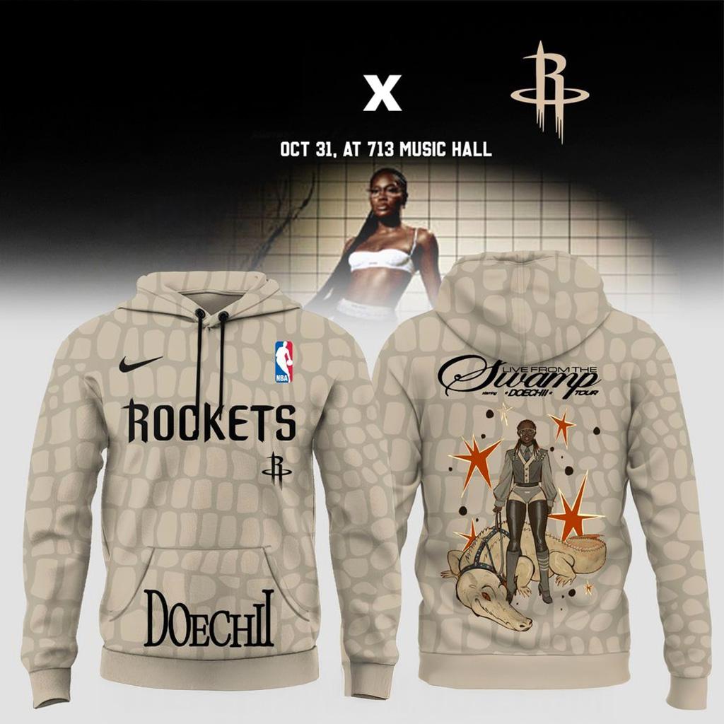 Houston Rockets X Doechii Live From The Swamp Tour 2025 Hoodie Houston Rockets Merch-1