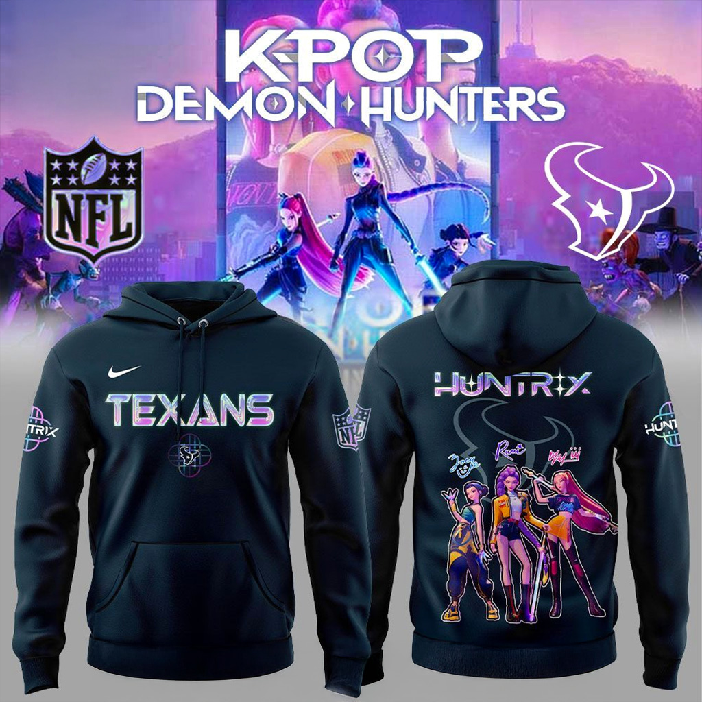 Houston Texans x KPop Demon Hunters Hoodie Houston Texans Merch Gift For Sister-1