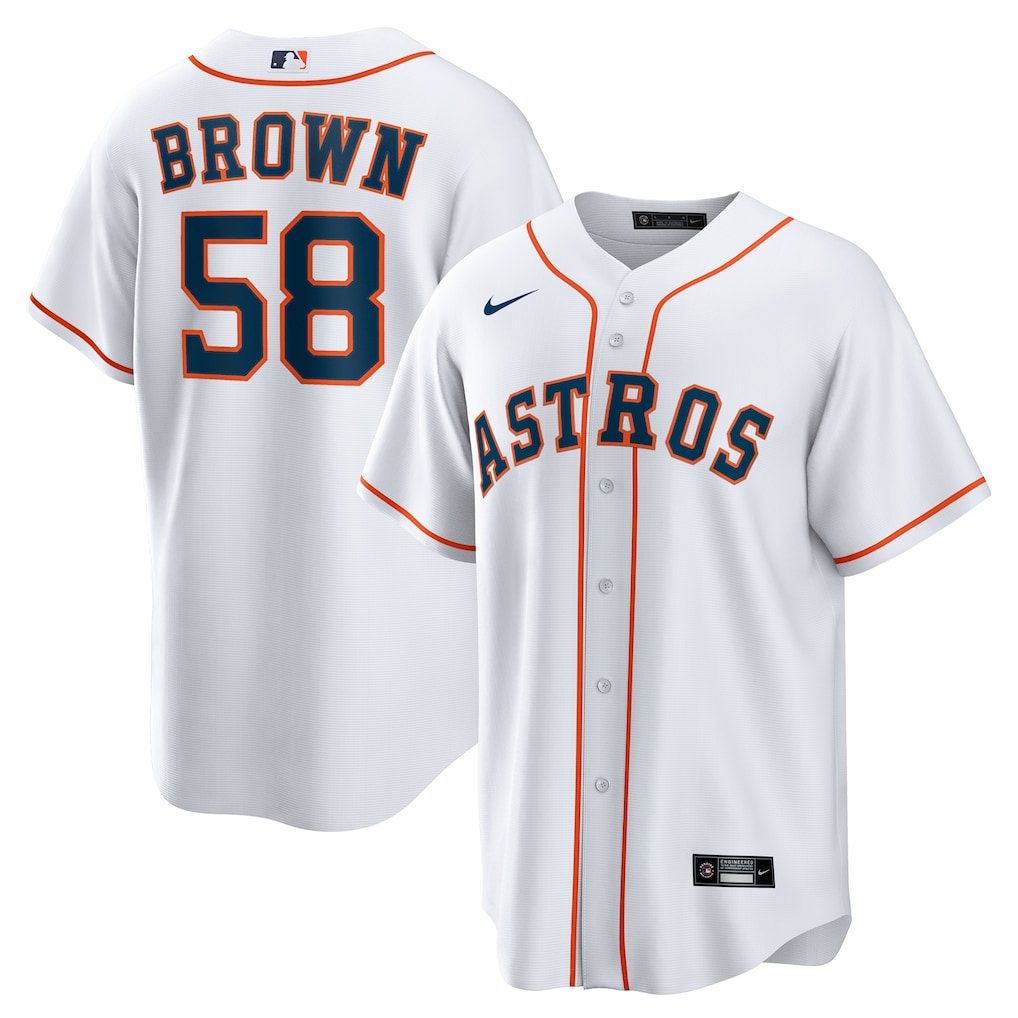 Hunter Brown Houston Astros Nike Home Replica Jersey - White-1