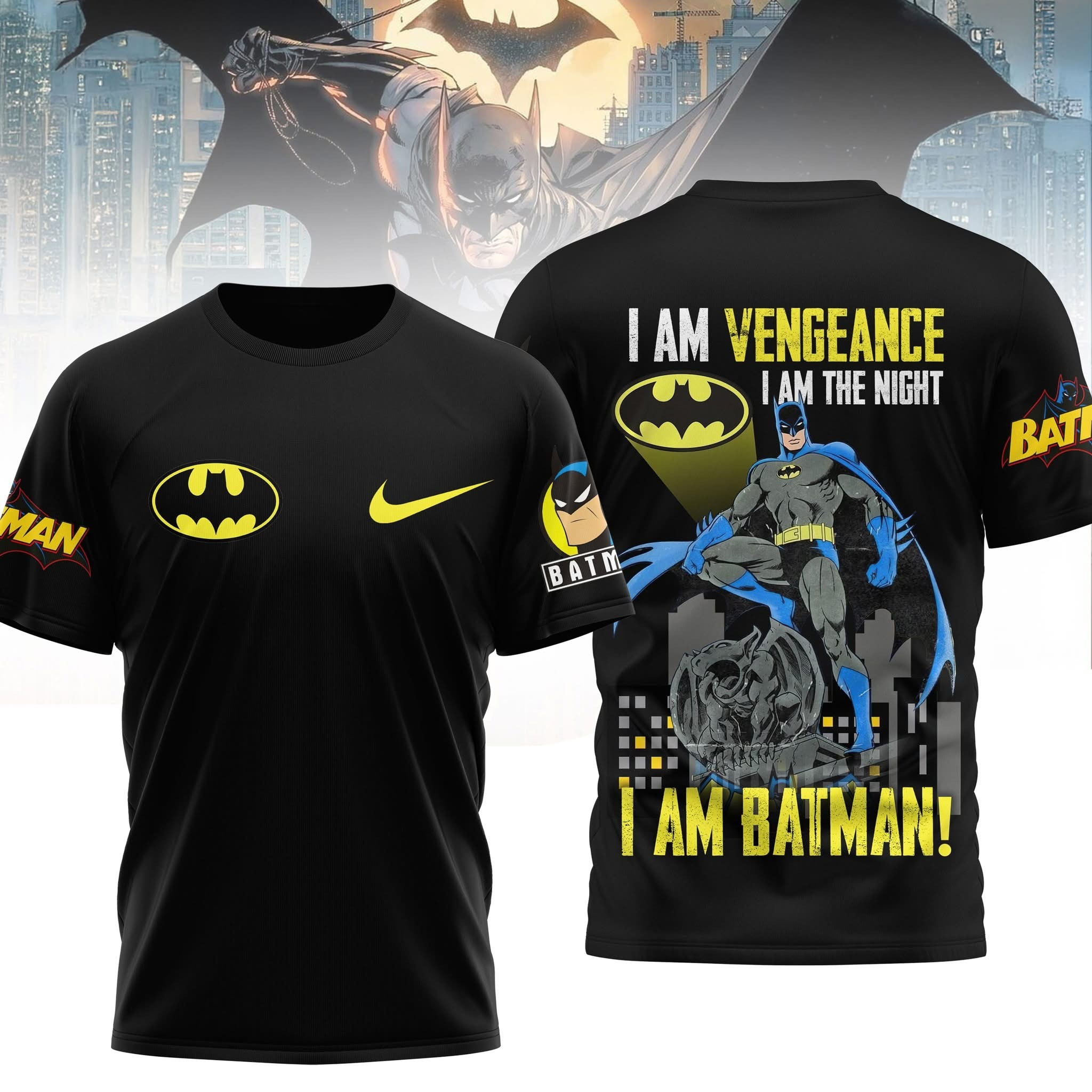 I Am Vengeance I Am The Night I Am Batman Shirt Mens Batman Gifts For Adults Father's Day-1