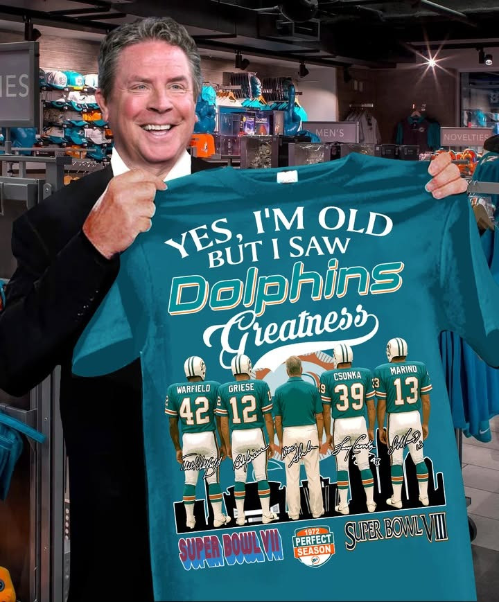 I Saw Dolphins Greatness T-Shirt Miami Dolphins Merch Super Bowl Clothing Football Gifts-1