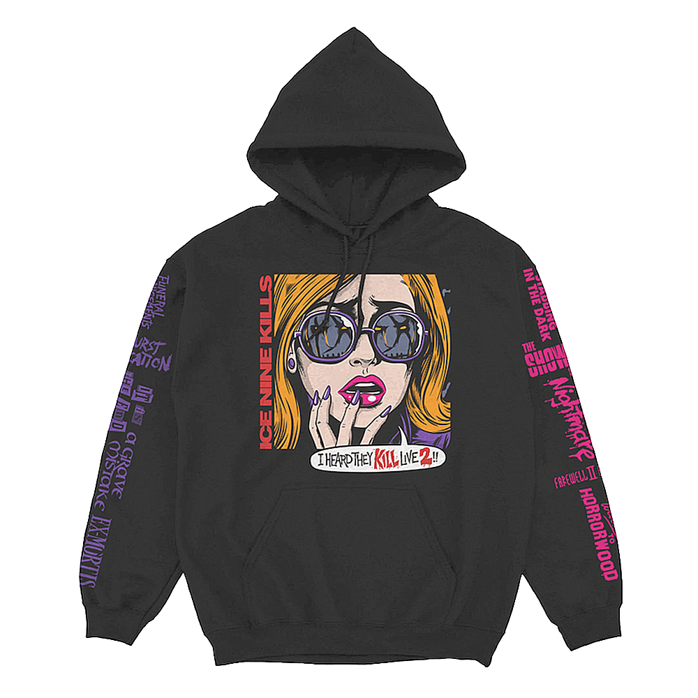 Ice Nine Kills Merch Hoodie Eyes My Darling Charcoal Ice 9 Nine Kills Band Tour Fan Merch-1