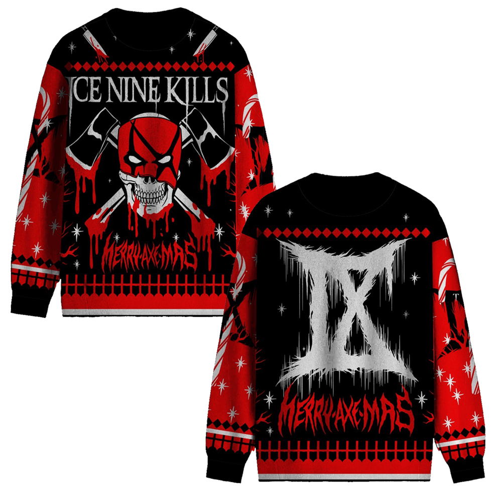 Ice Nine Kills Merch Kill The Impericon Christmas Sweater Ice 9 Kills Band Tour Merch-1