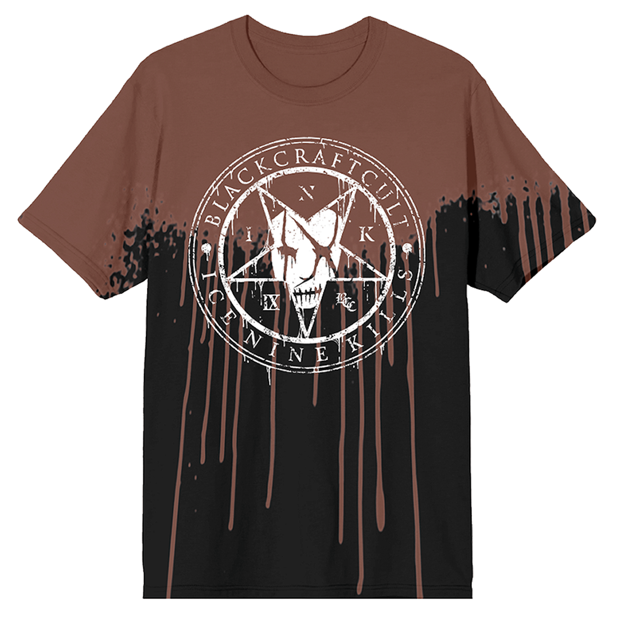 Ice Nine Kills Merch Shirt Blackcraft Cult INK Distressed Pentagram Ice 9 Kills Band Merch-1
