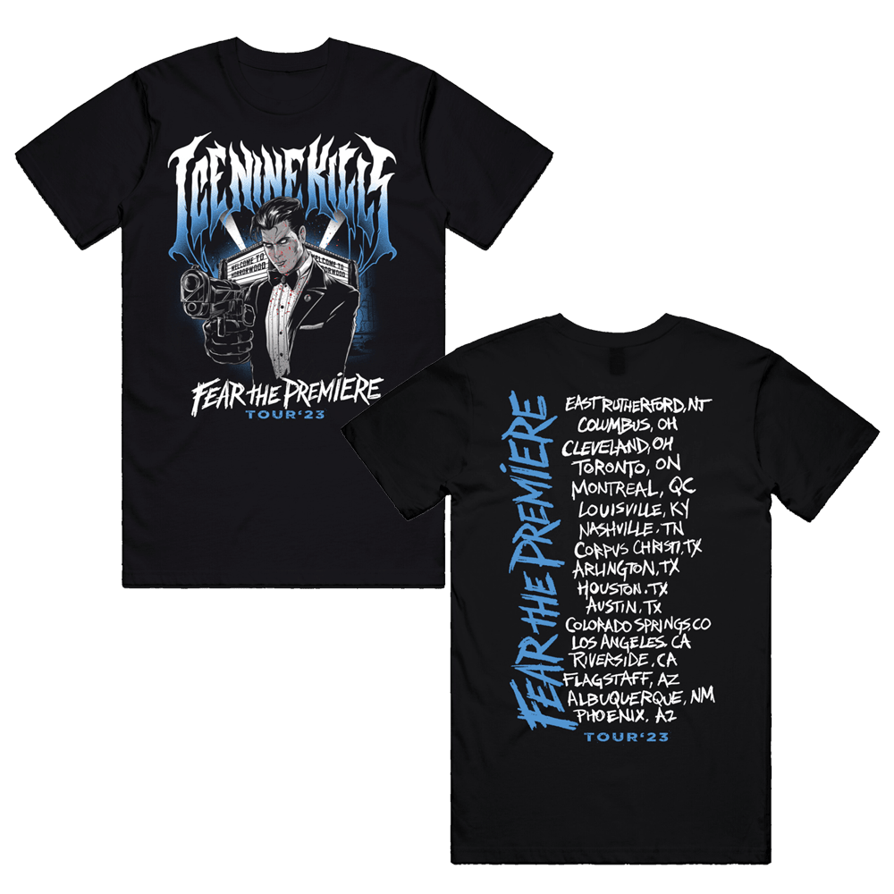 Ice Nine Kills Merch T-Shirt Fear The Premiere Ice 9 Nine Kills Band Tour Fan Merch-1