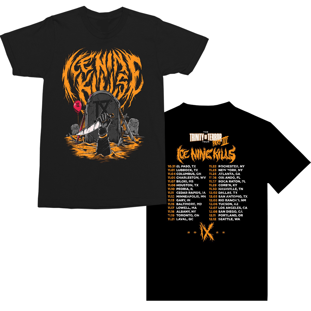Ice Nine Kills Merch T-Shirt The Trinity Of Terror TOT3 Tour Merch-1