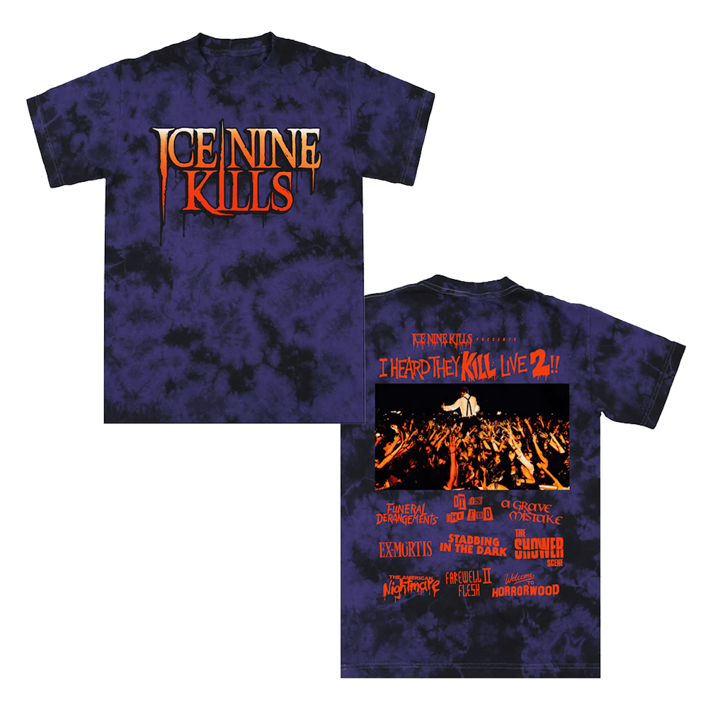 Ice Nine Kills Merch T-Shirt Tied And Tie Dyes Tee Ice 9 Kills Band Tour Merchandise-1