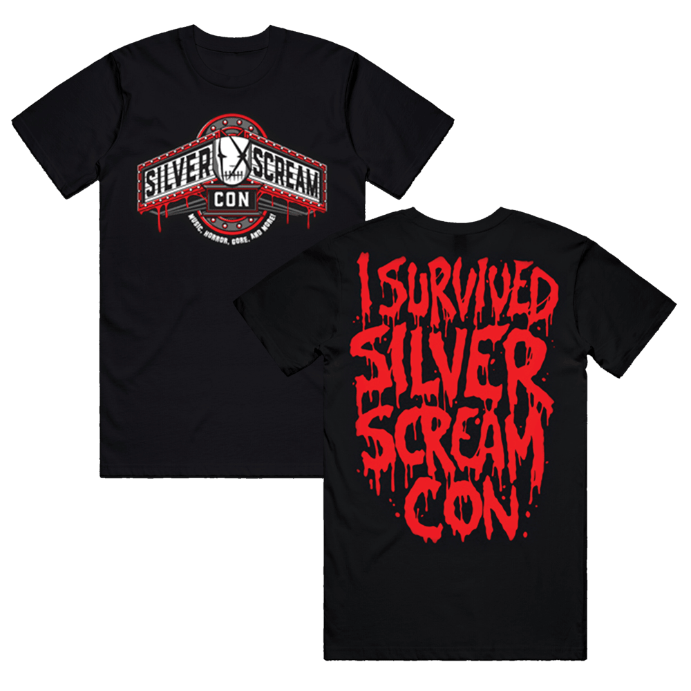 Ice Nine Kills Tour Merch Shirt I Survived Silver Scream Con SSC T-Shirt Clothing-1
