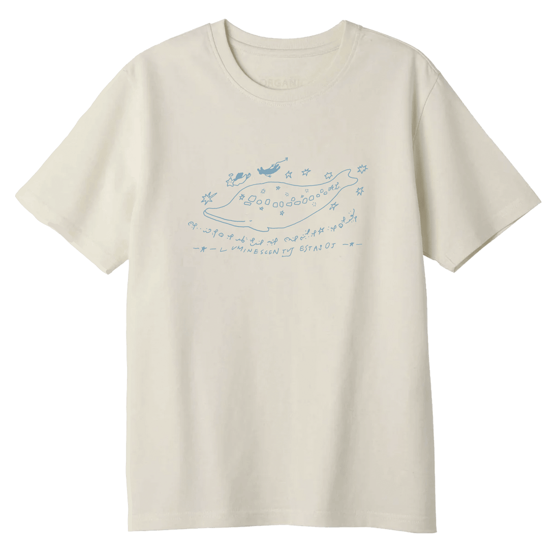 Ichiko Aoba Merch T-Shirt Twinkle Whale Tee Ivory Ichiko Aoba Tour Concert Merch Gifts-1 Ichiko Aoba Merch T-Shirt Twinkle Whale Tee Ivory Ichiko Aoba Tour Concert Merch Gifts-1