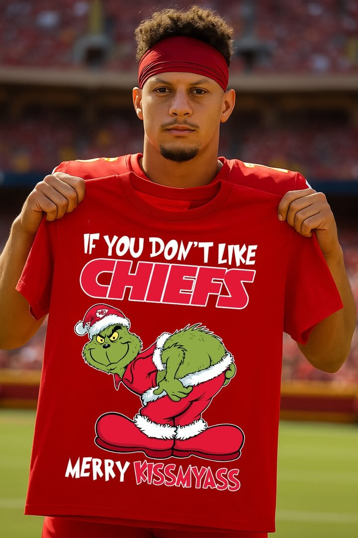 If You Don't Like Chiefs Merry Kissmyass T-Shirt Funny Grinch Christmas Shirts Chiefs Merch-1