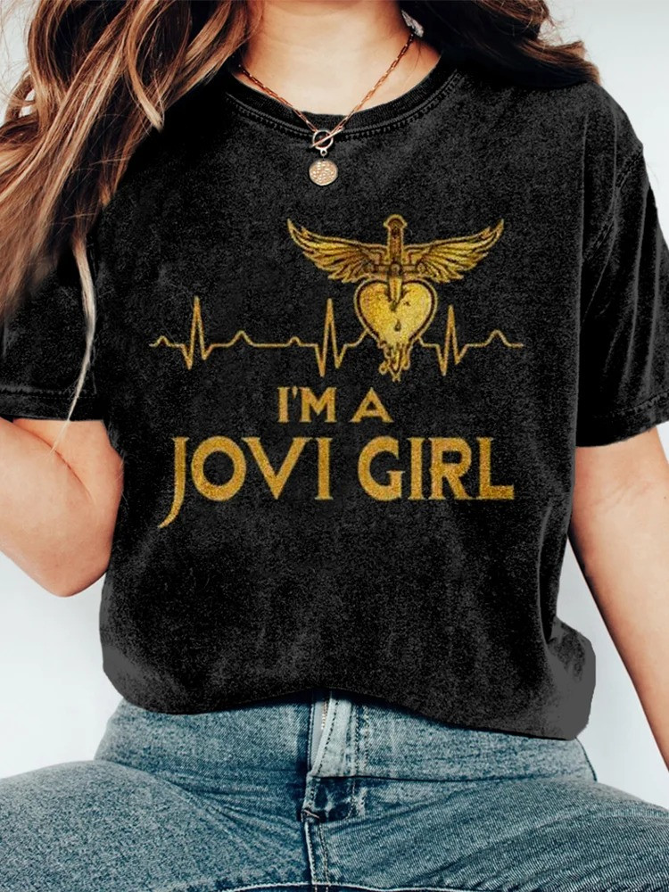I'm a Jovi Girl T-Shirt Cool Gifts For Bon Jovi Fans Rock Music Lovers For Her-1