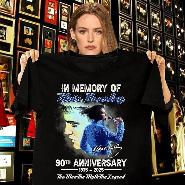 In Memory Of Elvis Presley Shirt 90Th Anniversary 1935 2025 The Man Myth Legend Fan Gifts-1