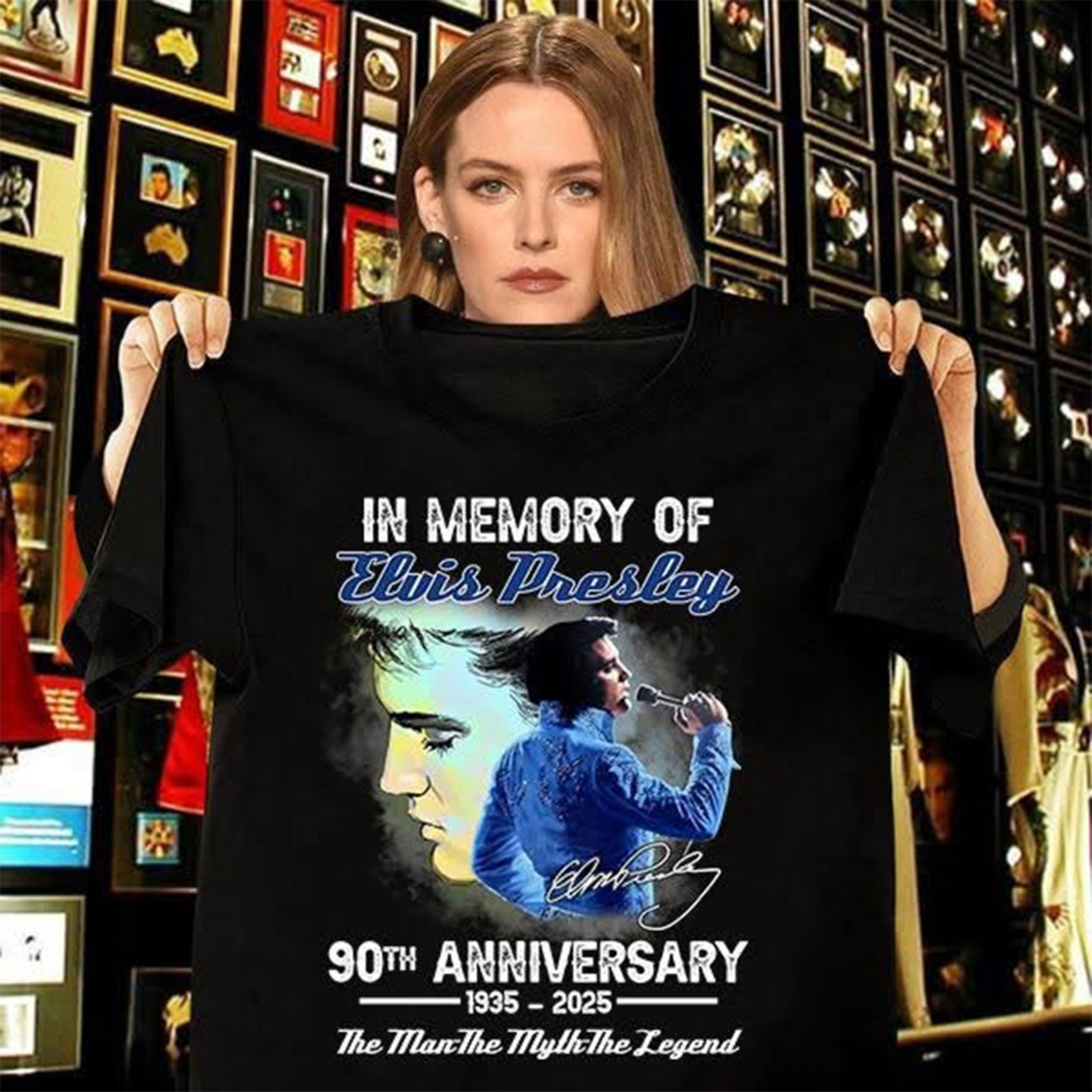 In Memory Of Elvis Presley T-Shirt 9Th Anniversary 1935 2025 Shirt Elvis Presley Memorial Gifts-1