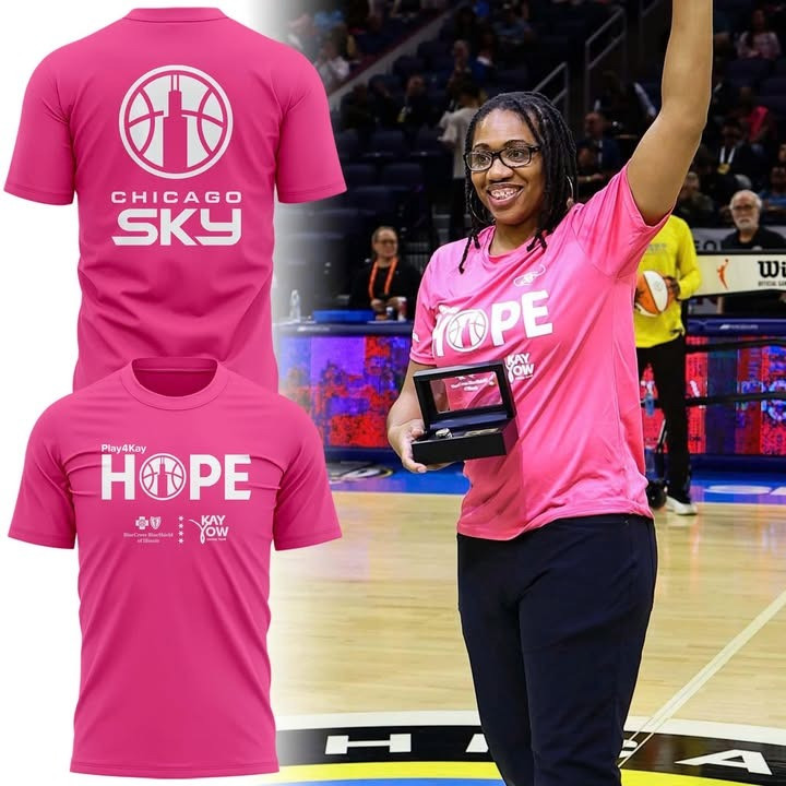Indiana Fever Chicago Sky Women's Cancer Awareness T-Shirt Pink Play4kay Hope Fan Gifts-1 Indiana Fever Chicago Sky Women's Cancer Awareness T-Shirt Pink Play4kay Hope Fan Gifts-1