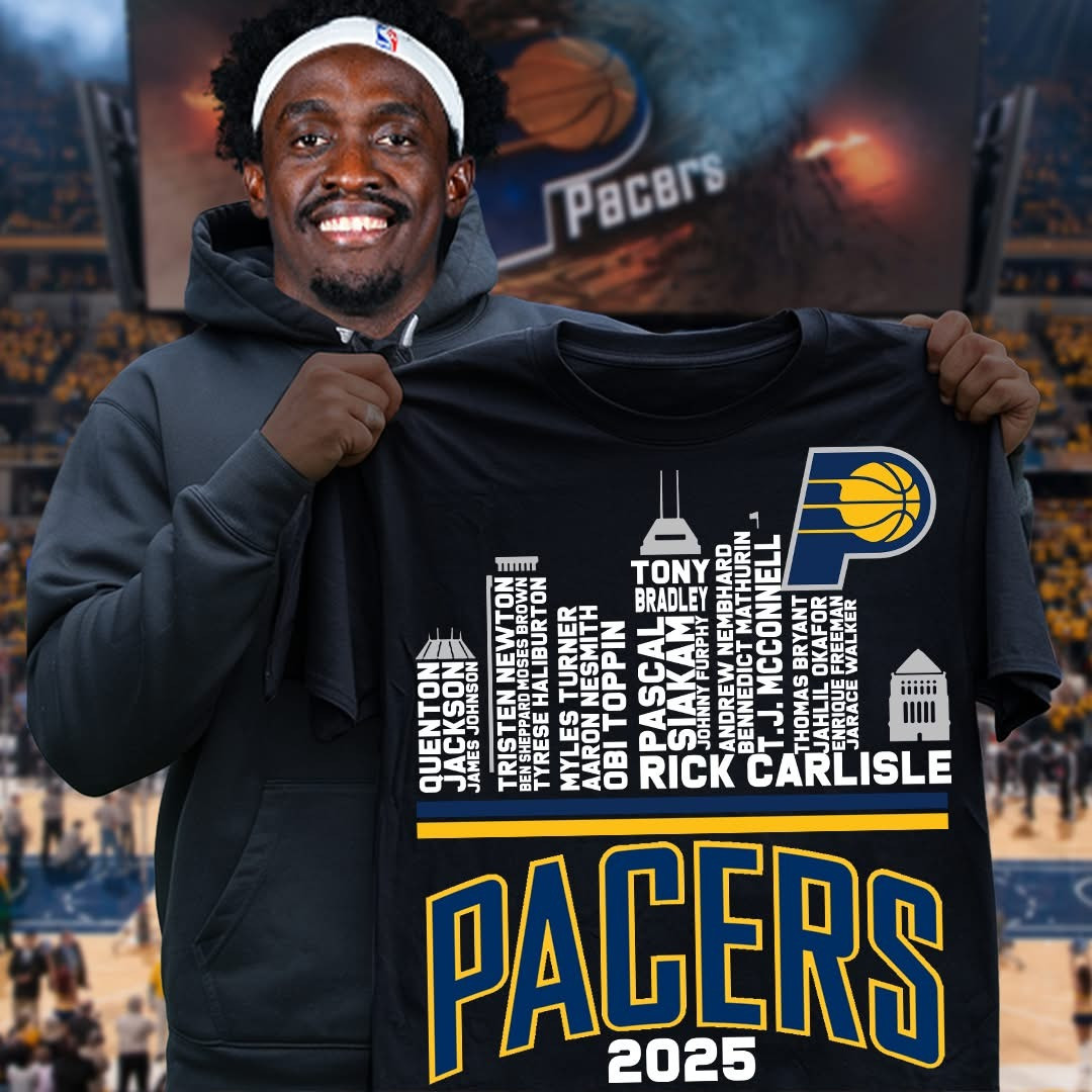 Indiana Pacers 2025 Players Names T-Shirt Indiana Pacers Fan Merch Basketball Lover Gifts-1