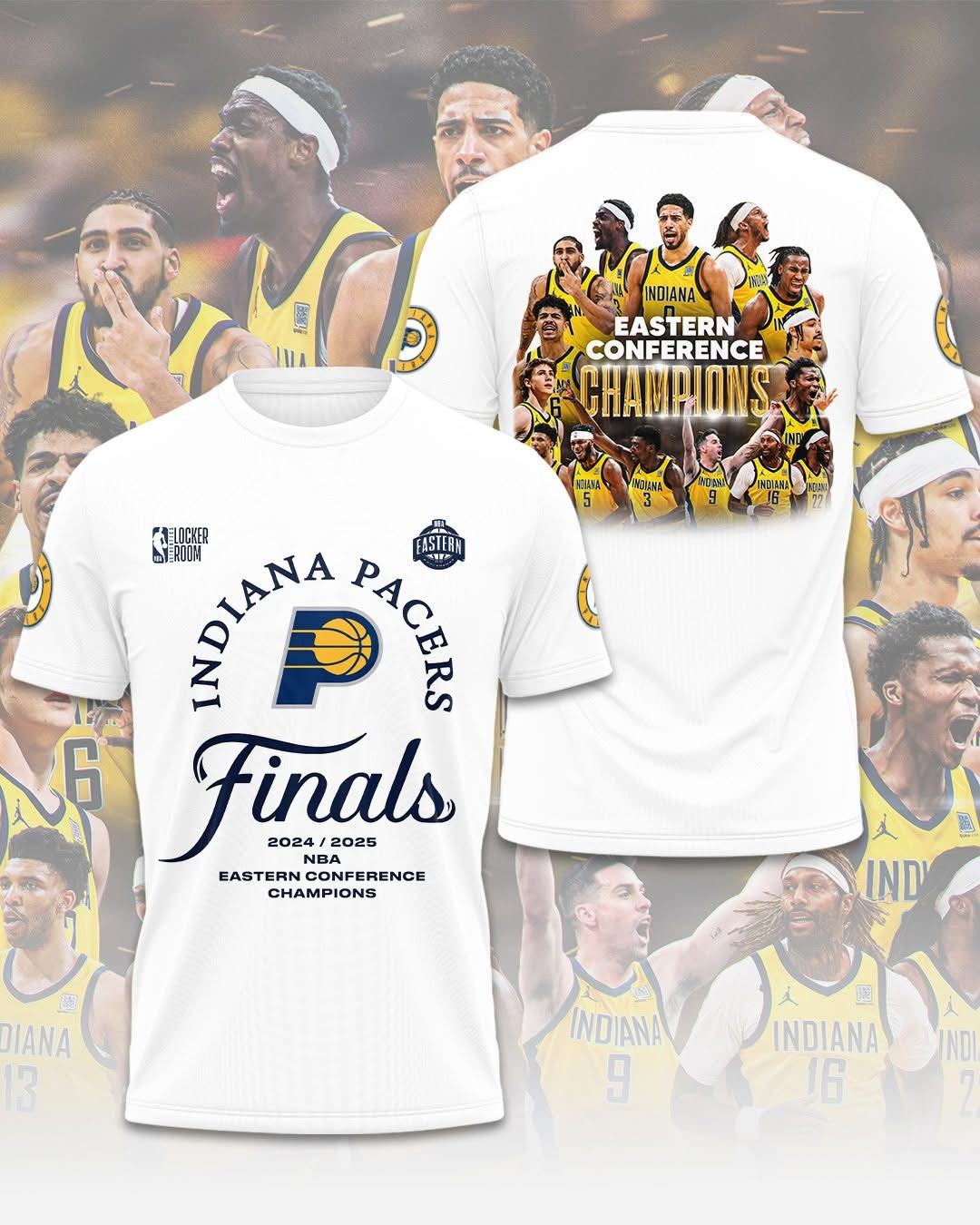 Indiana Pacers Eastern Conference 2024 2025 Champions T-Shirt Basketball Fan Gifts For Him-1