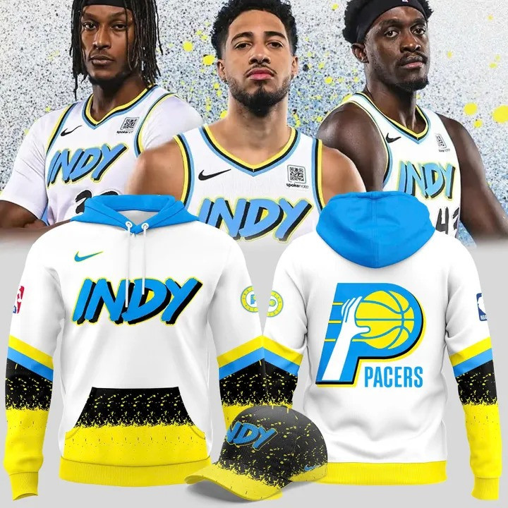 Indiana Pacers Hoodie And Hat Indy Indiana Pacers City Edition Basketball Fan Gear Merch-1