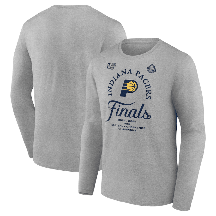 Indiana Pacers NBA Finals Merch Long Sleeve Shirt 2025 Eastern Conference Finals Fan Gear-1