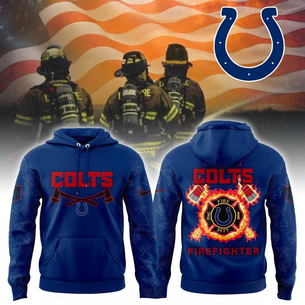 Indianapolis Colts Firefighter Appreciation Hoodie Indianapolis Colts Merch Fans Gifts-1