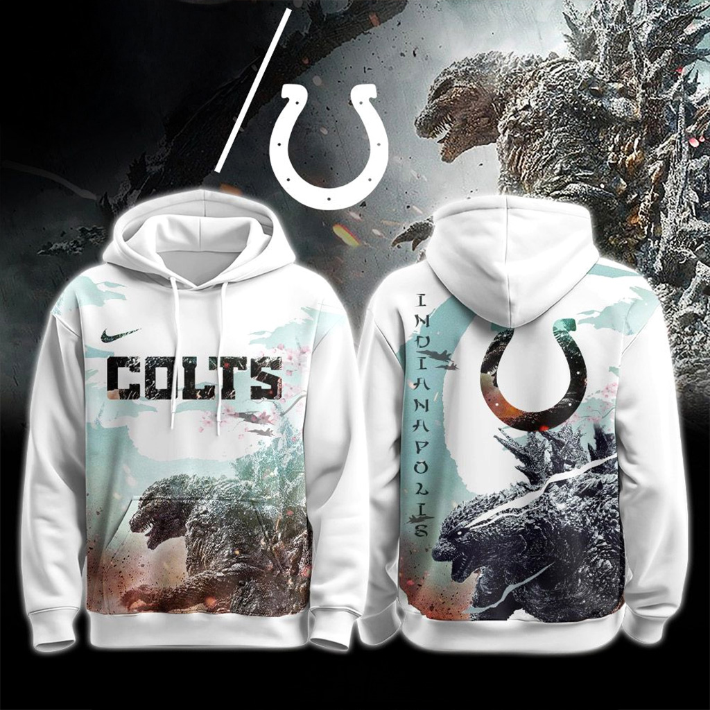 Indianapolis Colts Godzilla Hoodie Indianapolis Colts Merch Best Christmas Gifts For Boyfriend-1