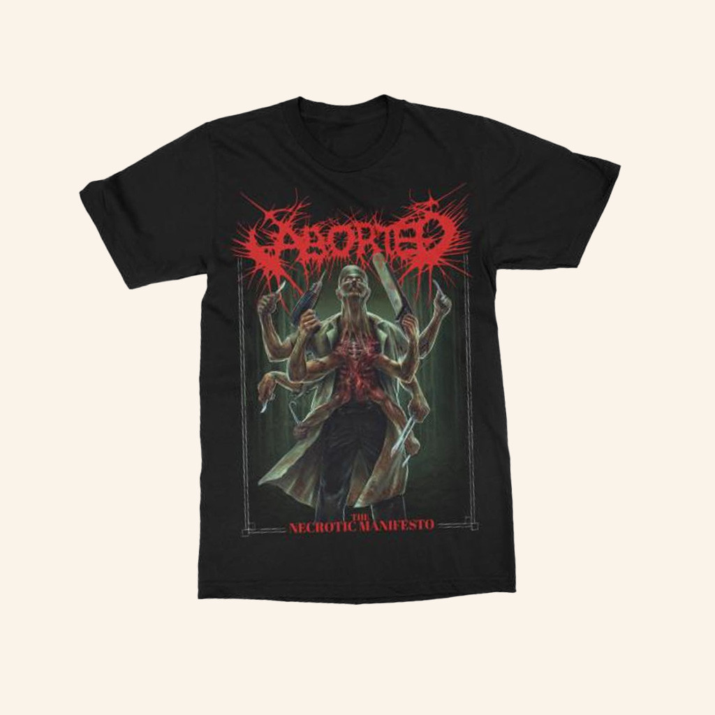 Indie Merch Aborted The Necrotic Manifesto Shirt Best Birthday Gift For Husband-1