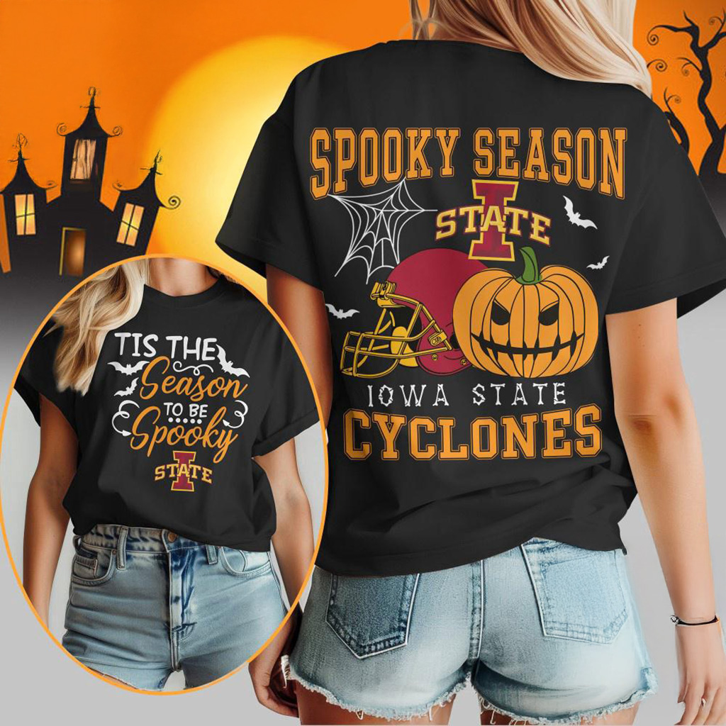 Iowa State Cyclones 2025 NCAA Spooky Season Vintage T-Shirt Fan Merch Halloween Gift For Her-1 Iowa State Cyclones 2025 NCAA Spooky Season Vintage T-Shirt Fan Merch Halloween Gift For Her-1