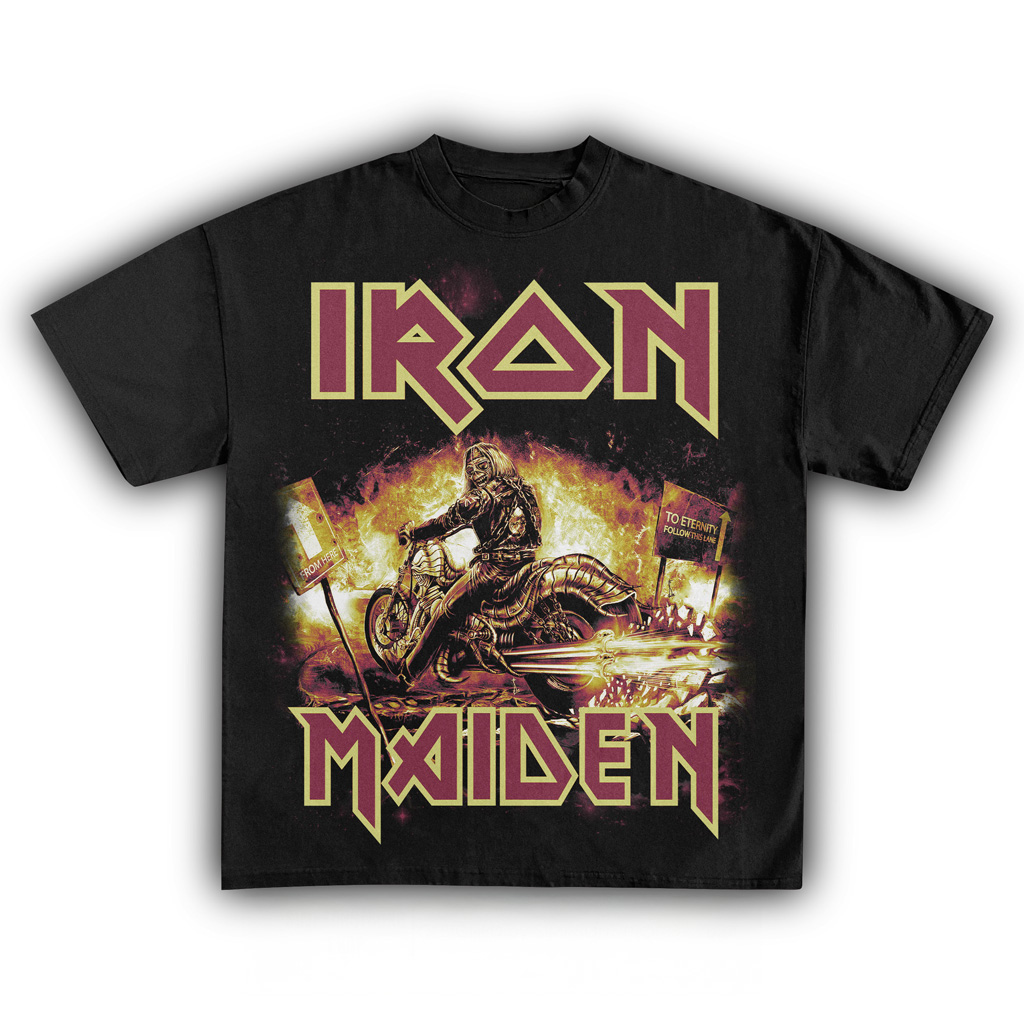 Iron Maiden Black T-Shirt Fan Merch Music Lover Gifts For Him-1
