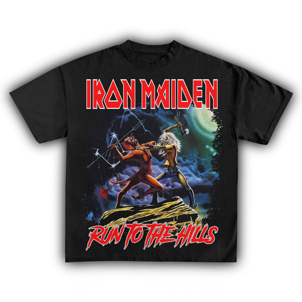 Iron Maiden Run To The Hills T-Shirt Iron Maiden Merch Christmas Gifts For Husband-1