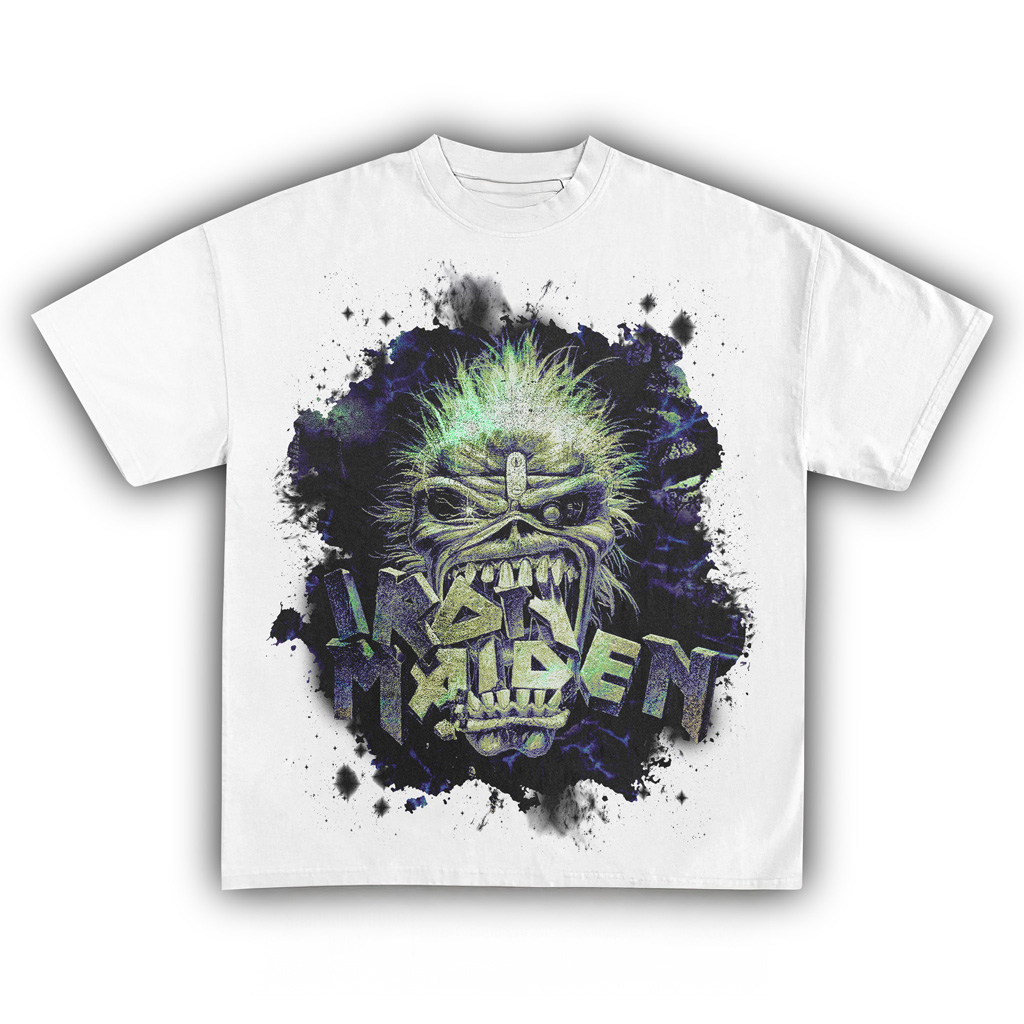 Iron Maiden Vintage White T-Shirt Iron Maiden Merch Christmas Ideas For Husband-1
