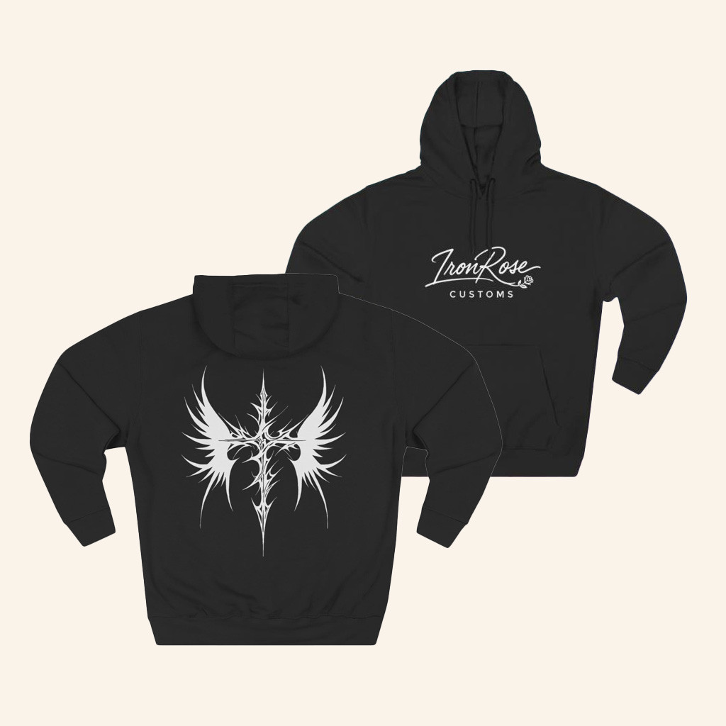 Ironrose Customs Merch Wings Of Steel Hoodie Unique Gifts For Husband-1