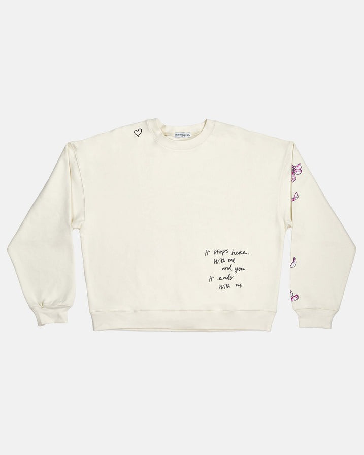 It Ends With Us Sweatshirt Colleen Hoover Merch Skull Naked Truths Aren't Always Pretty-1