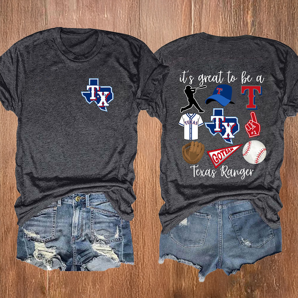 It's Great To Be A Texas Ranger T-Shirt Gifts For Baseball Fans Ideas For Her-1