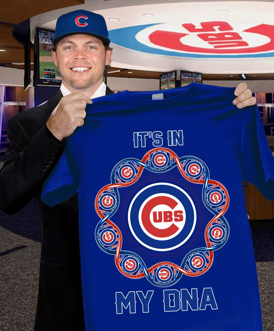 It's In My DNA Chicago Cubs T-Shirt Best Gifts For Cubs Fans Father's Day Ideas For Dad-1