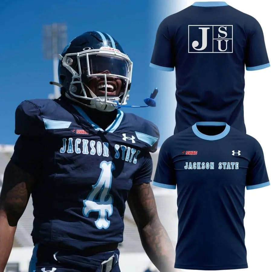 Jackson State T-Shirt Football Match Mens Clothing Present Ideas For Fans-1