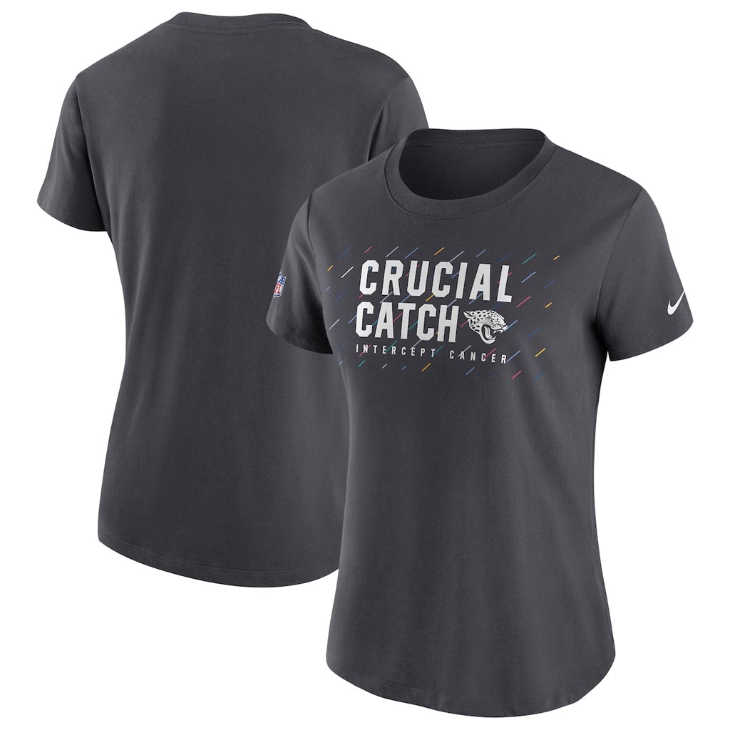 Jacksonville Jaguars Crucial Catch NFL T-Shirt 2025 Rainbow Jaguars Merch Gift For Women-1