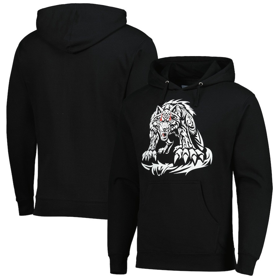 Jacob Fatu Hoodie WWE Men's Black Jacob Fatu Tribal Wolf Pullover Hoodie Fan Gifts-1