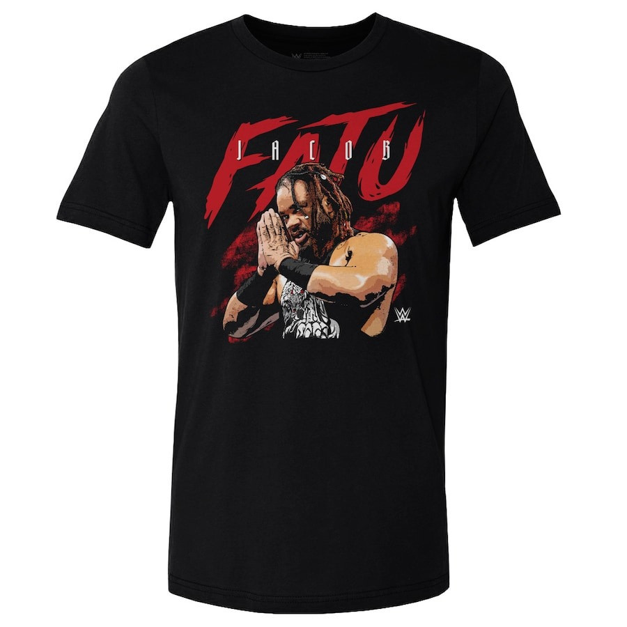 Jacob Fatu Shirt Men's 500 Level Black Jacob Fatu Name Grunge T-Shirt-1