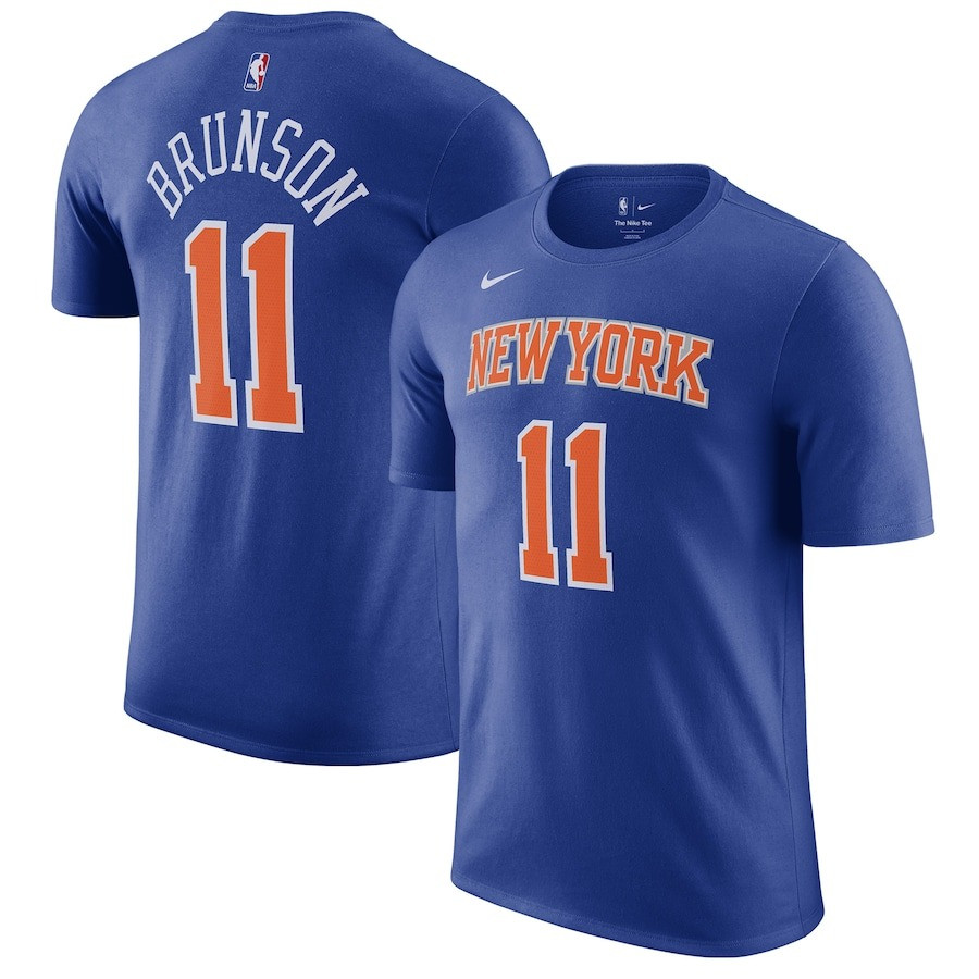 Jalen Brunson Shirt New York Knicks Nike Icon Edition Name & Number T-Shirt Fan Merch-1