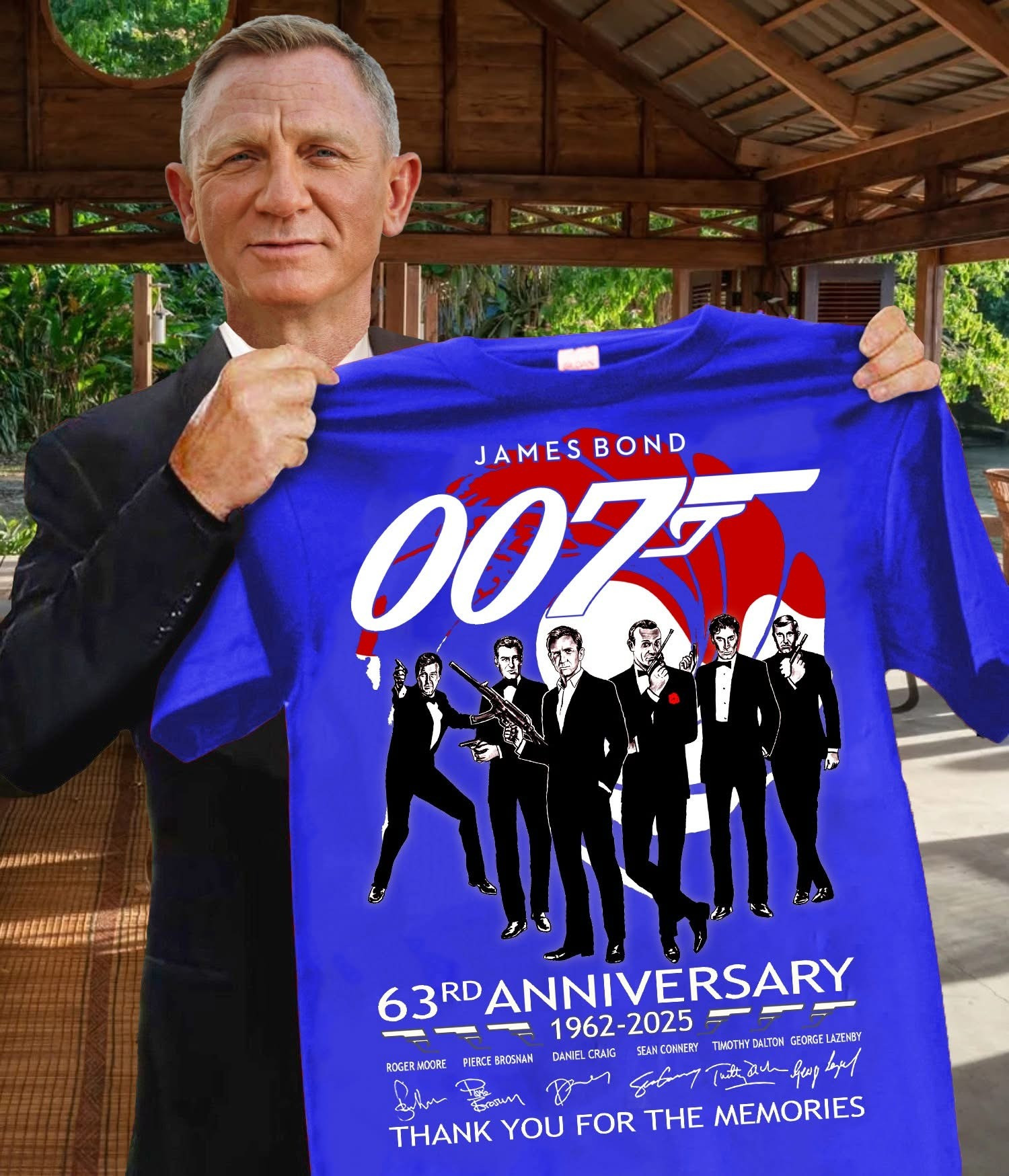 James Bond 007 63Rd Anniversary 1962 2025 T-Shirt Thank You For The Memories Fan Gifts-1