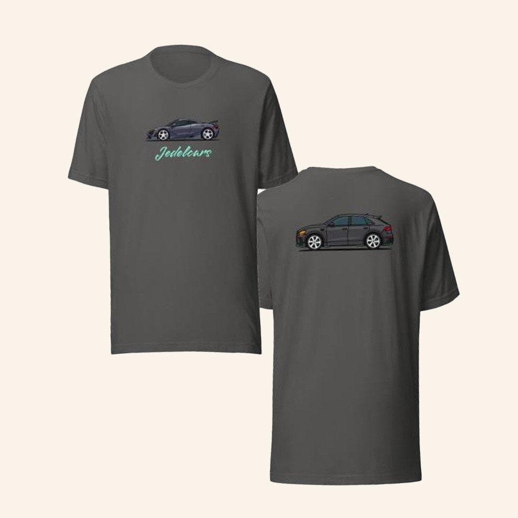 Jedel Cars Merch Jedelcars 720S And Rsq8 Grey T-Shirt Gifts For Boyfriend-1