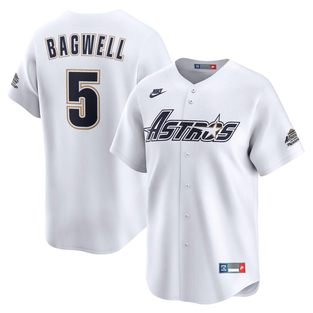 Jeff Bagwell Houston Astros Nike Throwback Cooperstown Collection Limited Jersey - White-1