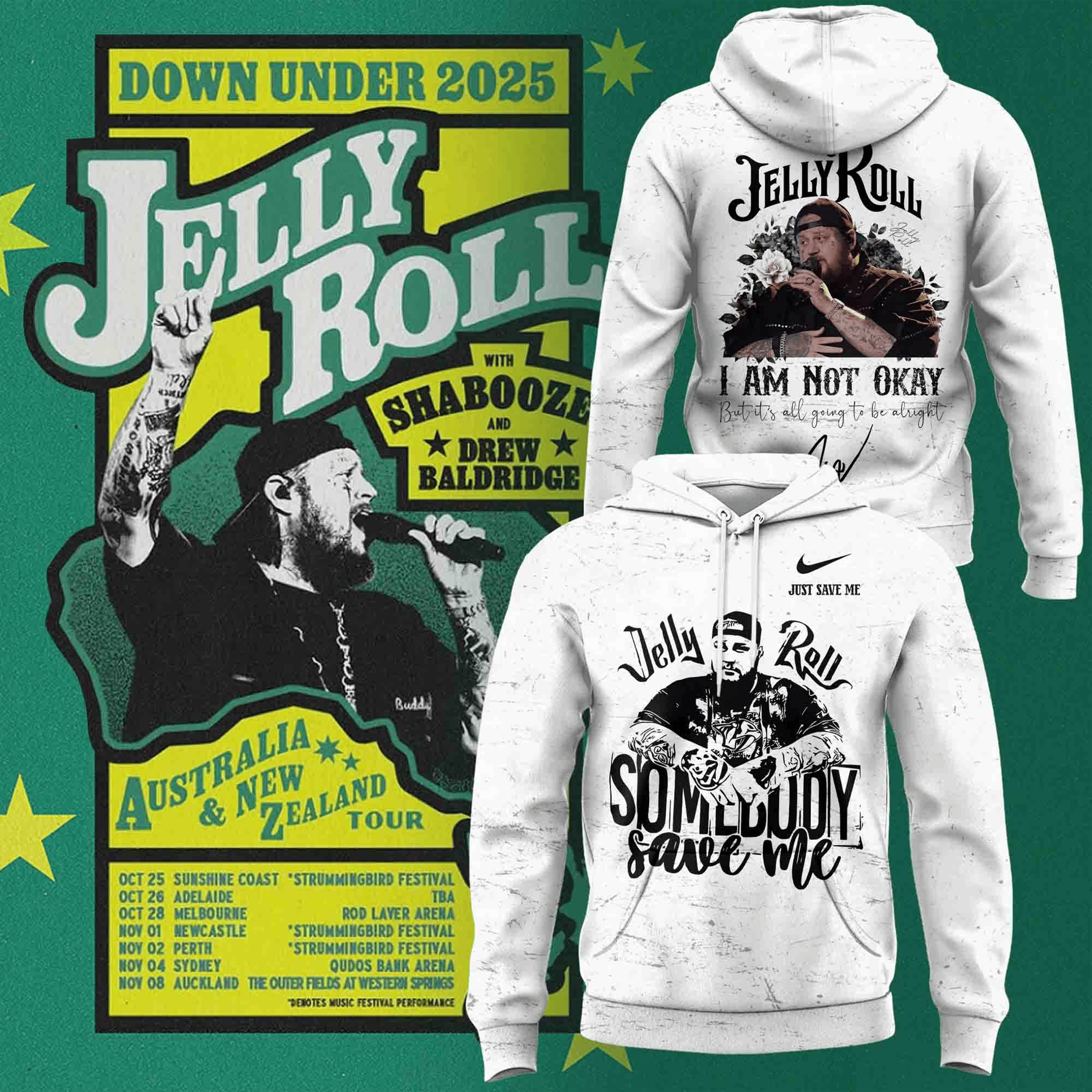 Jelly Roll Somebody Save Me Hoodie The Down Under 2025 Merch Jelly Roll Lovers Gifts Idea-1