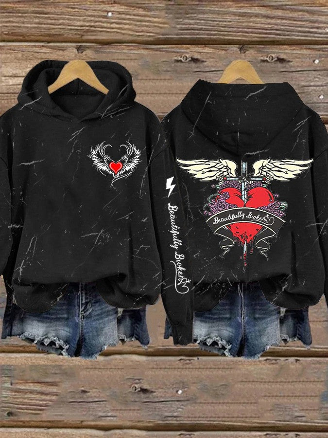Jelly Roll's Beautifully Broken Heart Hoodie Country Music Birthday Gift for Husband-1