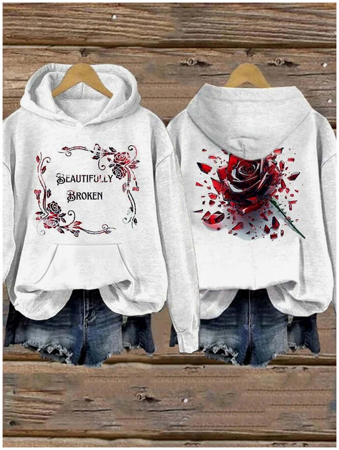 Jelly Roll's Beautifully Broken Rose Hoodie Country Music Hoodie Jelly Roll Fans Father's Day Gift for Dad-1 Jelly Roll's Beautifully Broken Rose Hoodie Country Music Hoodie Jelly Roll Fans Father's Day Gift for Dad-1