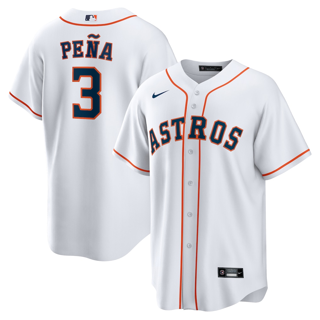 Jeremy Peña Houston Astros Nike Home Replica Jersey - White-1 Jeremy Peña Houston Astros Nike Home Replica Jersey - White-1
