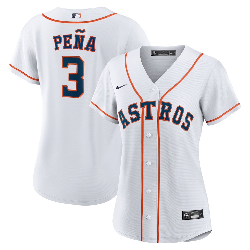 Jeremy Peña Houston Astros Nike Women's Home Replica Jersey - White-1 Jeremy Peña Houston Astros Nike Women's Home Replica Jersey - White-1